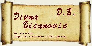 Divna Bicanović vizit kartica